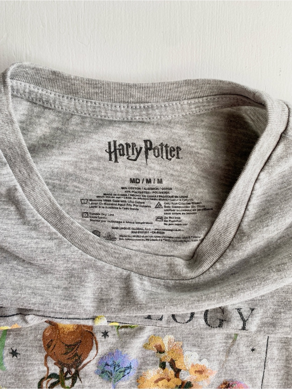 Warner Bros. Harry Potter Floral Herbology Tee in Gray - Picture 3 of 3